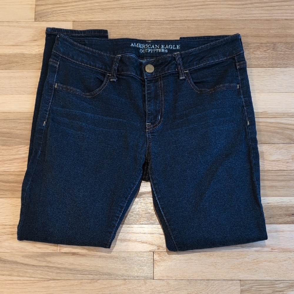American Eagle Outfitters Women's Skinny Jeans - Dark Blue Wash